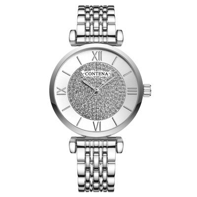 Reloj de Pulsera Elegante con Diamantes y Cierre Pequeño