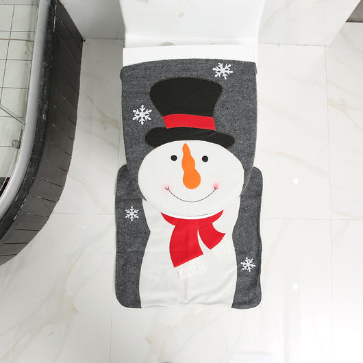 Juego de Decoración Navideña para Baño - Cortina de Ducha y Funda de Inodoro Papá Noel - Image 25