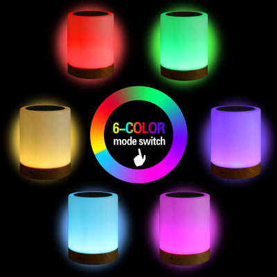 Lámpara Nocturna LED Multicolor con Diseño Veta de Madera - Image 9