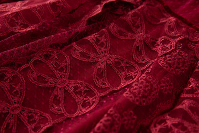 Falda Larga Elegante con Malla Bordada Transparente - Image 19