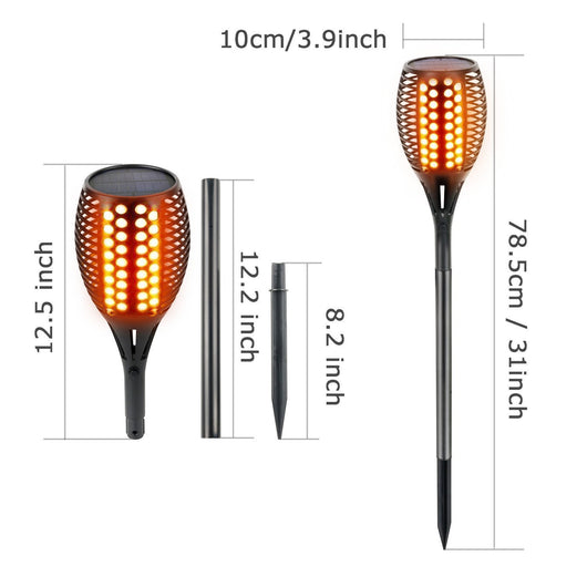 Antorcha Solar LED para Jardín - Lámpara Decorativa Impermeable 96LED - Image 3