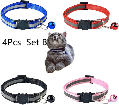 Collar Reflectante para Gatos con Campana y Diseño Colorido - Image 17
