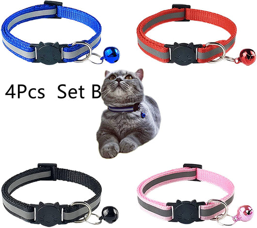 Collar Reflectante para Gatos con Campana y Diseño Colorido - Image 17