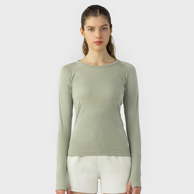 Playera Deportiva Mujer Cuello Redondo Ajustada y Transpirable - Image 15