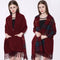 Chal Cashmere con Bolsillos y Flecos a Cuadros