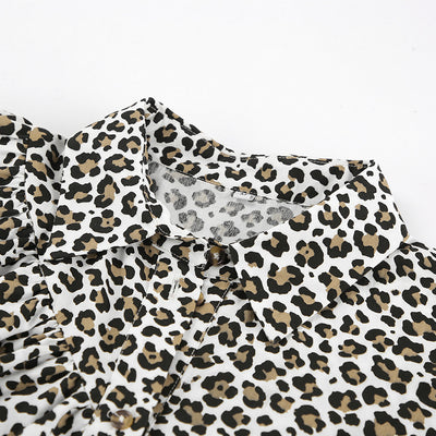 Blusa Leopardo con Volantes Manga Larga para Mujer - Image 25