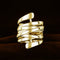 Geometric Metal Jewelry Winding Hoop Ring Dorado NO.10