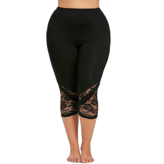 Pantalones Cropped Oversized con Detalles de Encaje - Image 10