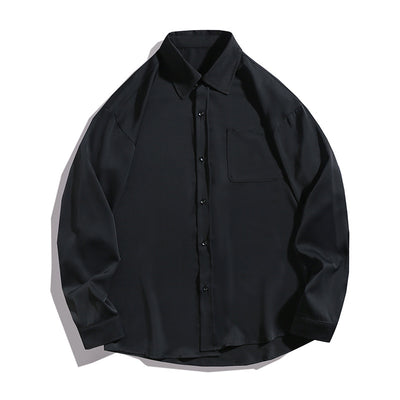 Camisa Larga Drapeada Estilo Japonés para Hombre - Image 7