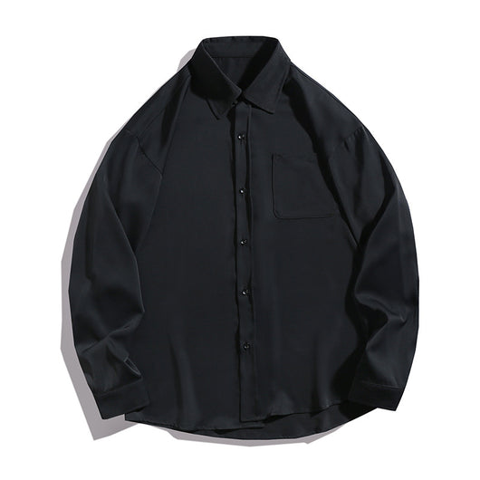 Camisa Larga Drapeada Estilo Japonés para Hombre - Image 7