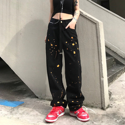 Jeans Anchos Talle Alto para Mujer Talla Grande Efecto Suelto - Image 23