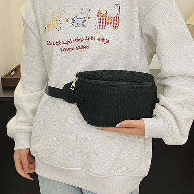 Bolso de Lana de Cordero Crossbody Casual - Image 4