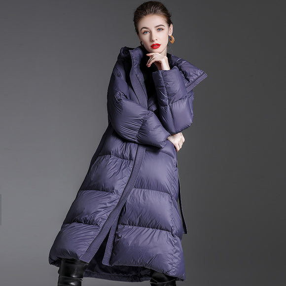 Chaqueta Acolchada Suelta con Cordones para Mujer