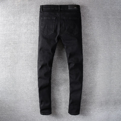 Jeans Skinny Stretch con Roturas y Parches Negros - Image 2