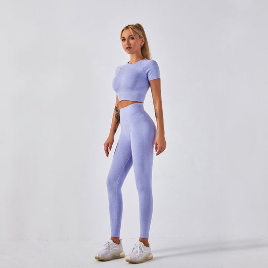 Conjunto Deportivo Mujer Yoga Sin Costuras - Diseño Seamless Ajustado - Image 6