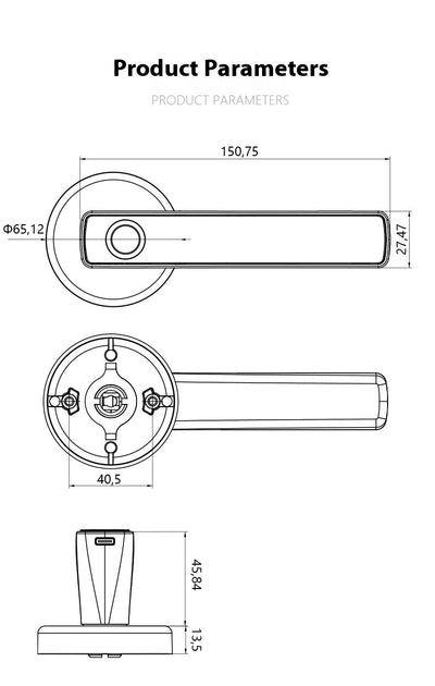 Cerradura Inteligente de Puerta Interior con Manija de Madera y Tarjeta de Acceso - Image 15
