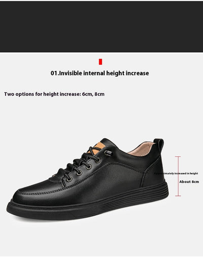 Zapatos Skateboard Cuero Talla Grande Estilo Retro Punching Confort Suave - Image 10
