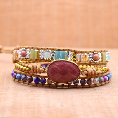 Pulsera Tejida a Mano con Cristales para Yoga y Meditación - Image 2
