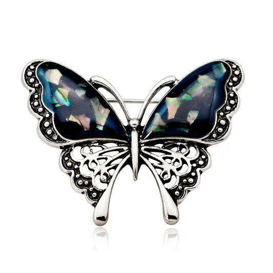 Broche Mariposa de Concha Natural