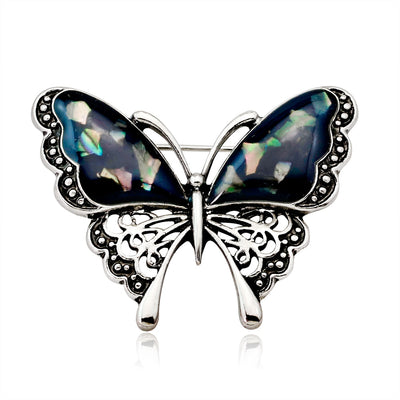 Broche Mariposa de Concha Natural