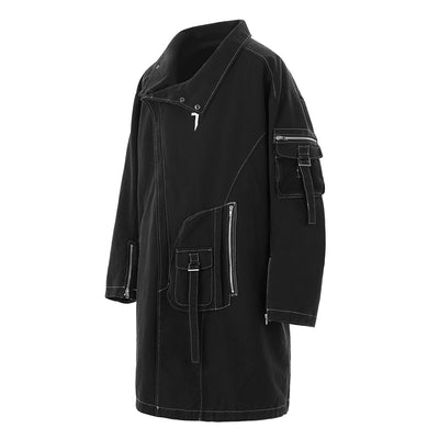 Abrigo Trench Asimétrico con Cierre para Hombre - Image 5