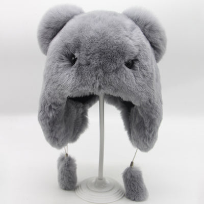 Gorro Infantil de Piel de Conejo Rex - Diseño Fashionable y Adorable - Image 2