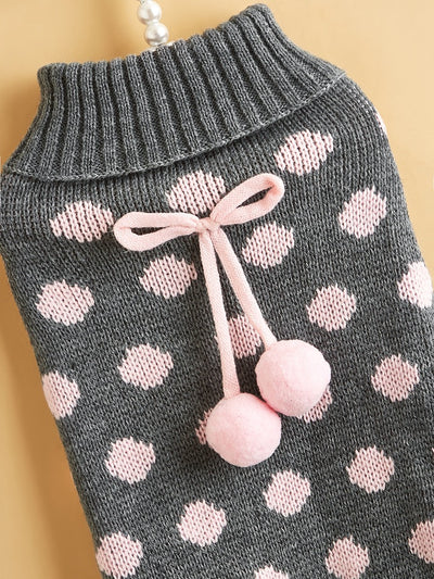 Suéter para Mascotas con Falda Lunares y Hoja de Loto - Image 16