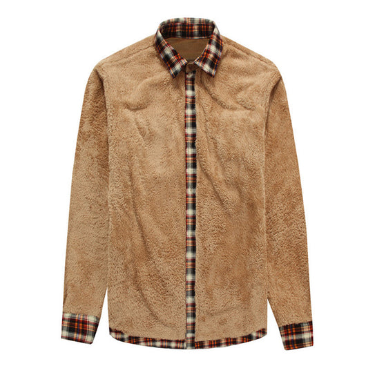 Camisa de Cuadros Gruesa para Hombre con Mangas Largas Acogedoras - Image 12