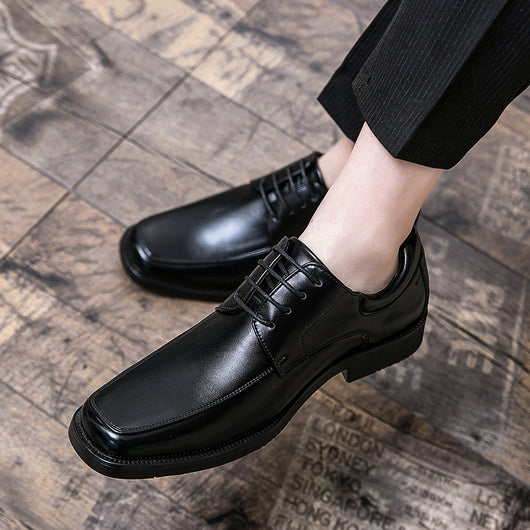 Zapatos de Cuero Hombre Punta Cuadrada - Elegancia Casual Profesional - Image 4