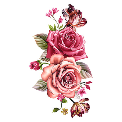 Tatuaje Corporal Grande de Flores