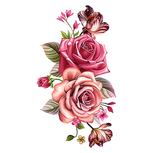 Tatuaje Corporal Grande de Flores