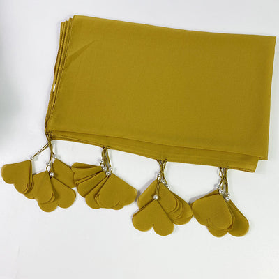 Pañuelo Baotou de Chifón con Estampado de Flores y Perlas para Mujer - Image 18