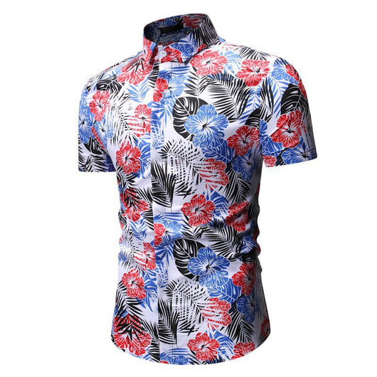 Camisa Floral de Playa para Hombre - Manga Corta de Verano - Image 11
