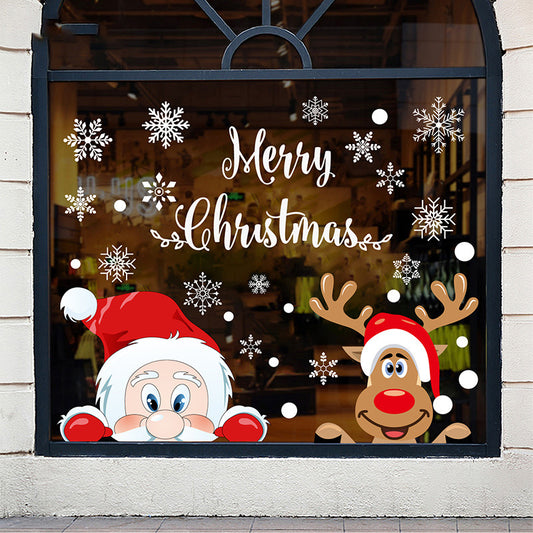 Pegatinas Navideñas Estáticas para Ventana - Copos de Nieve Decorativos