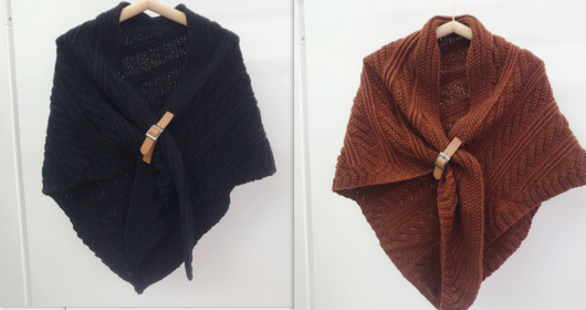 Poncho Triangular de Cuero Hueco Estilo Coreano - Abrigo Elegante de Color Liso - Image 4