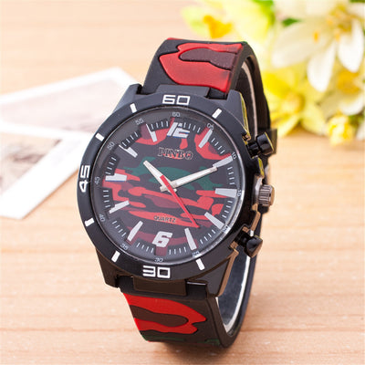 Reloj de Cuarzo Camuflaje con Correa de Silicona