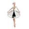 Rhinestone Pearl Dress Dancing Girl Brooches Women Dancer Sports Brooch Pins Gifts Estilo K