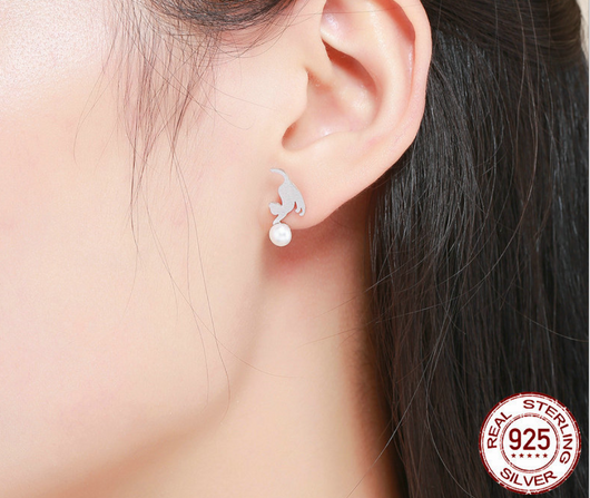 Aretes de Perla Cepillados Estilo Coreano Hipoalergénicos - Image 7