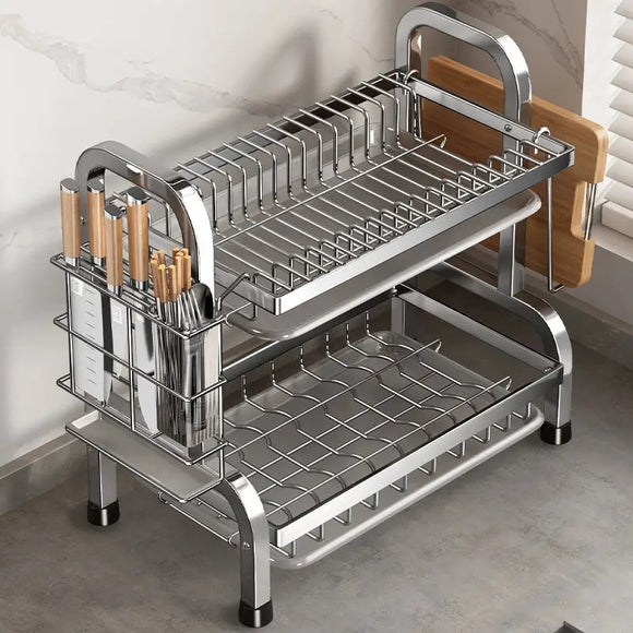 Escurridor de Acero Inoxidable para Platos y Tazones