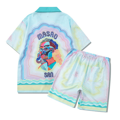 Conjunto Playero Retro Casual - Camisa y Shorts - Image 5
