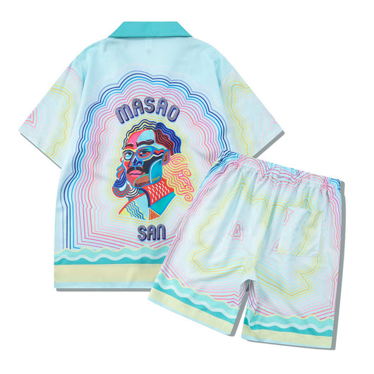 Conjunto Playero Retro Casual - Camisa y Shorts - Image 5