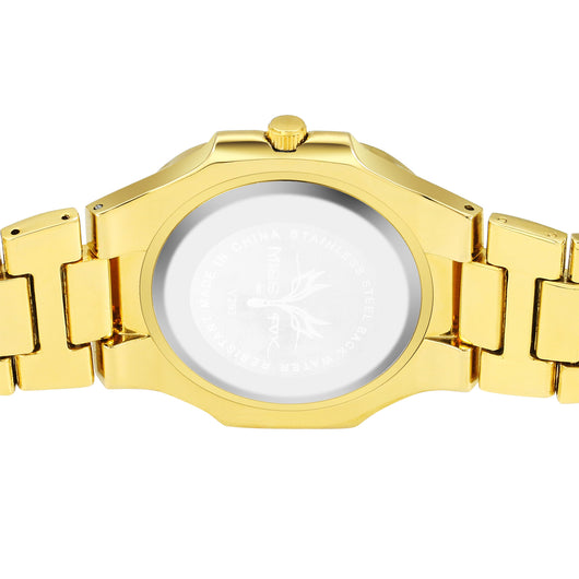 Reloj de Cuarzo para Hombre Dorado con Diamantes Completos - Lujo Hip Hop - Image 7