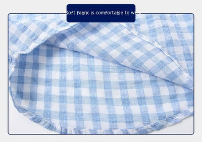 Camisa Infantil de Algodón Azul a Cuadros - Estilo Casual Cómodo - Image 13