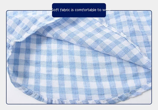 Camisa Infantil de Algodón Azul a Cuadros - Estilo Casual Cómodo - Image 13