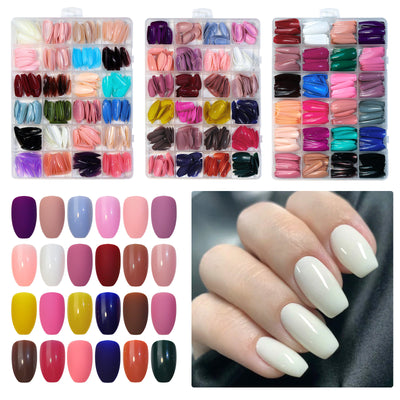 Set de 24 Uñas Postizas Cuadradas Efecto Hielo - Diseño Ballet - Image 13