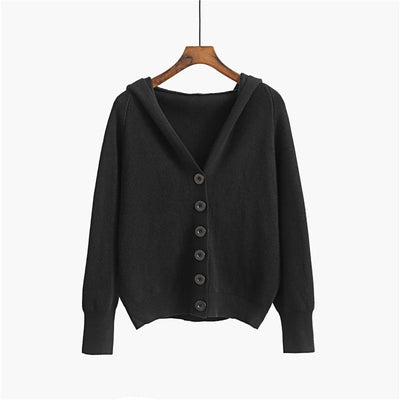 Cardigan Deportivo Mujer Holgado Tejido Casual con Capucha - Image 9