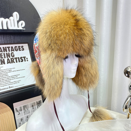 Gorro Ushanka con Orejas de Pelaje de Zorro Estilo Coreano - Image 8
