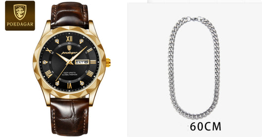 Reloj de Pulsera de Cuarzo Luxury para Hombre con Correa de Cuero - Image 38