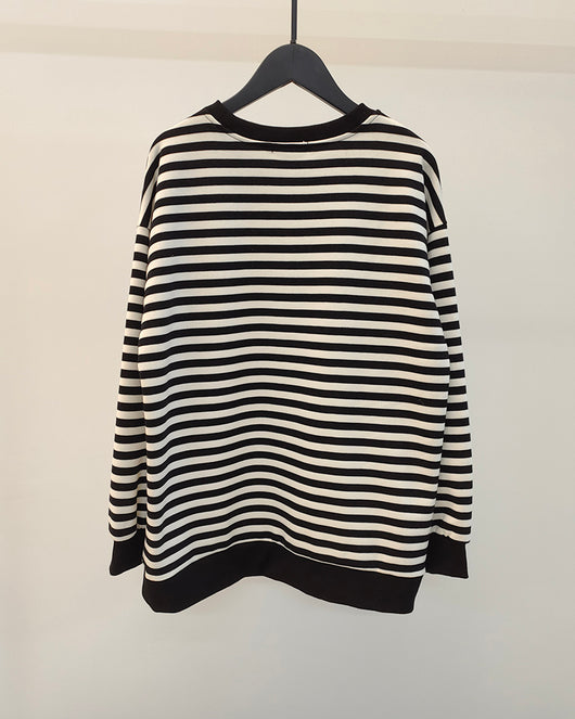 Suéter Tejido Grueso a Rayas para Mujer - Comodidad Casual - Image 3