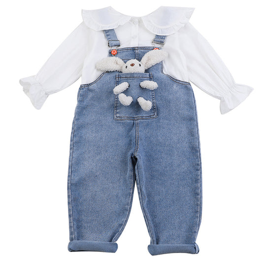 Overol Denim de Manga Larga para Niñas - Colección Otoño - Image 12